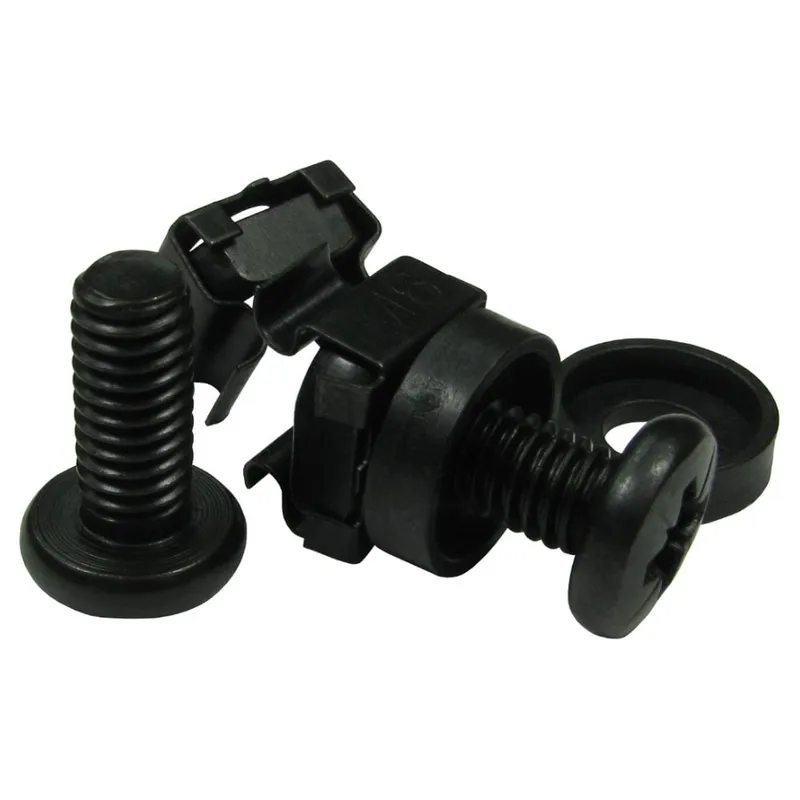 Cables Direct Pack of 20 M6 Cage Nuts Black