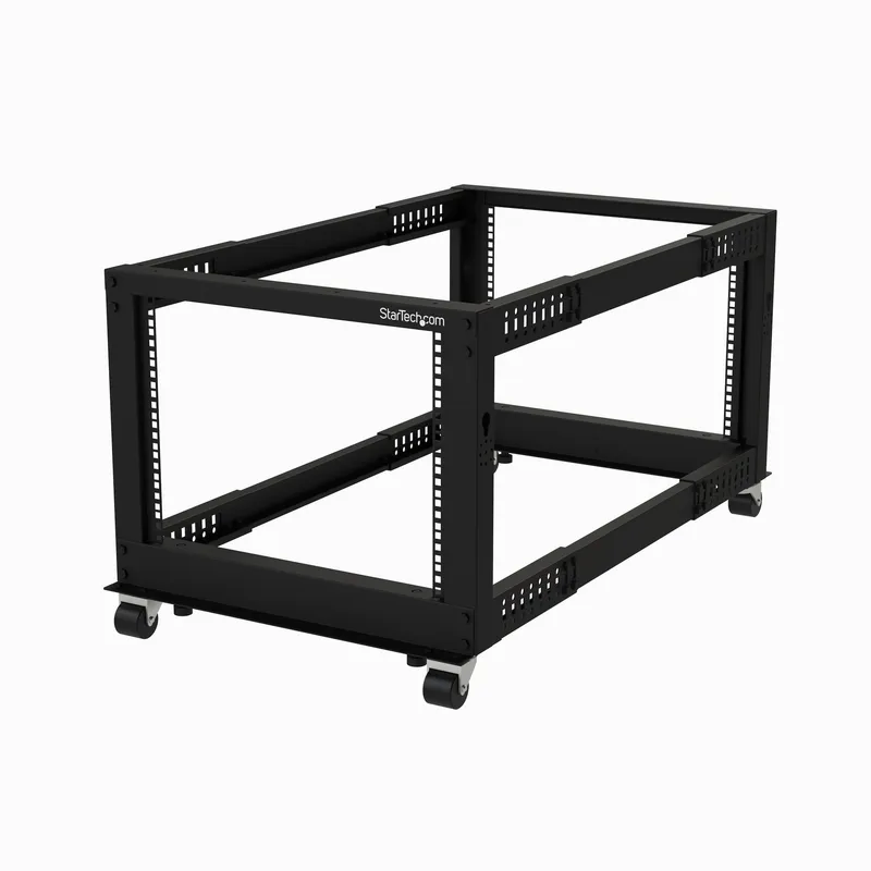 StarTech.com 4-Post 8U Mobile Open Frame Server Rack. Four Post 19in N