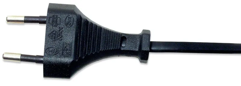 Manhattan Mains Power Cord/Cable. Euro 2-pin (CEE 7/16 Euro 8) plug to