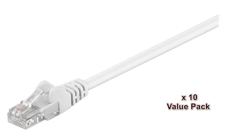 Microconnect V-UTP510WVP networking cable White 10 m Cat5e U/UTP (UTP)