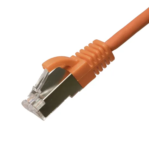 Cablenet 0.25m Cat6a RJ45 Orange U/FTP LSOH 30AWG Slim Snagless Booted