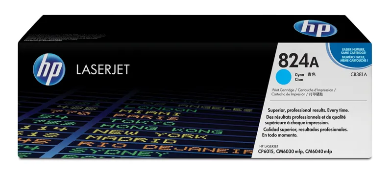HP CB381A/824A Toner cyan. 21K pages ISO/IEC 19798 for HP CLJ CP 6015/
