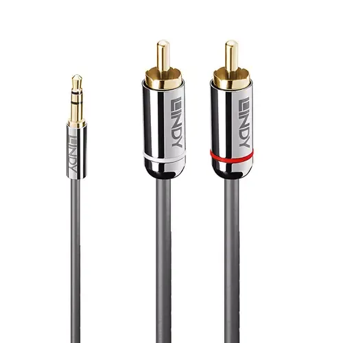 Lindy 3m 3.5mm to Phono Audio Cable Cromo Line