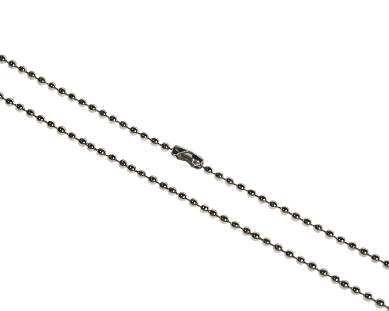 Digital ID 36inch Metal Bead Chain Necklace. Nickel Plated (Pack of 10