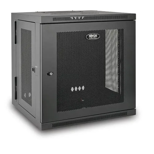Tripp Lite SRW12US SmartRack 12U Low-Profile Switch-Depth Wall-Mount Small Rack Enclosure Hinged Back