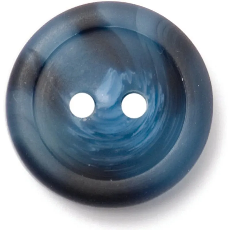 Milward Carded Buttons Rimmed 2 Hole Navy 17mm Pack of 3