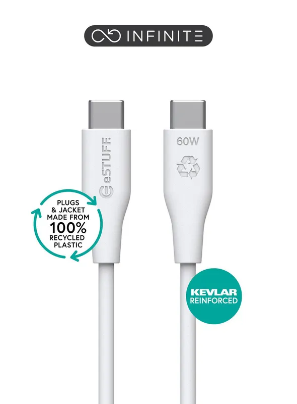 eSTUFF ES604370-BULK USB cable USB 2.0 3 m USB C 60 W White
