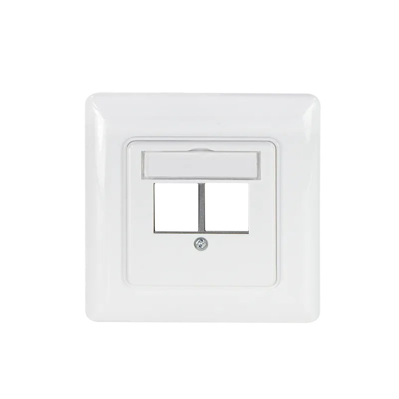 LogiLink Keystone Faceplate 90� for 2 modules. straight outlet. signal