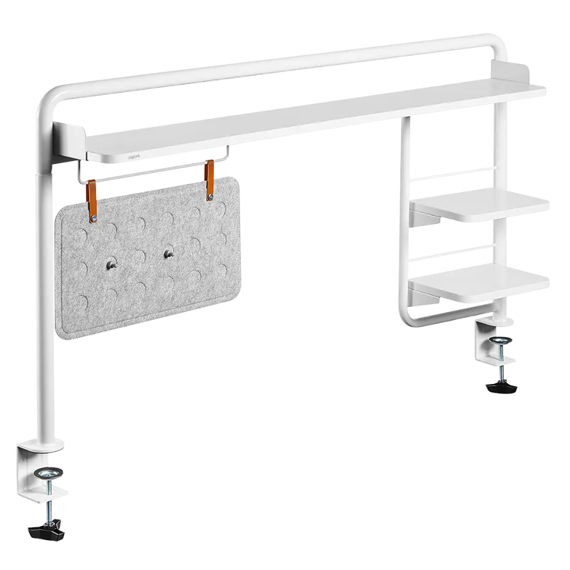LogiLink Clamp-On Desktop Shelf for 140cm Desktop. white