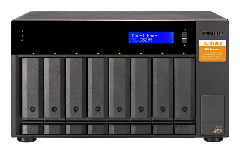 QNAP TL-D800S storage drive enclosure HDD/SSD enclosure Black. Grey 2.