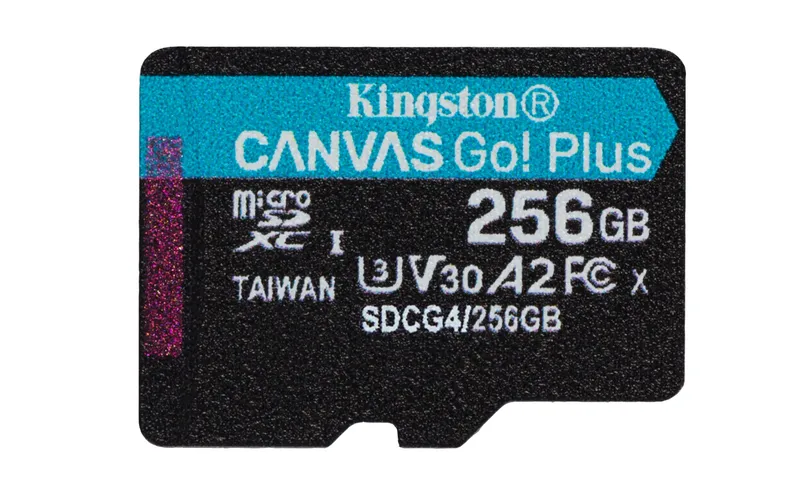 Kingston Technology 256GB microSDXC Canvas Go Plus Gen4 200R A2 U3 Sin