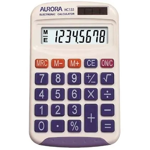 Aurora HC133 calculator Pocket Basic White