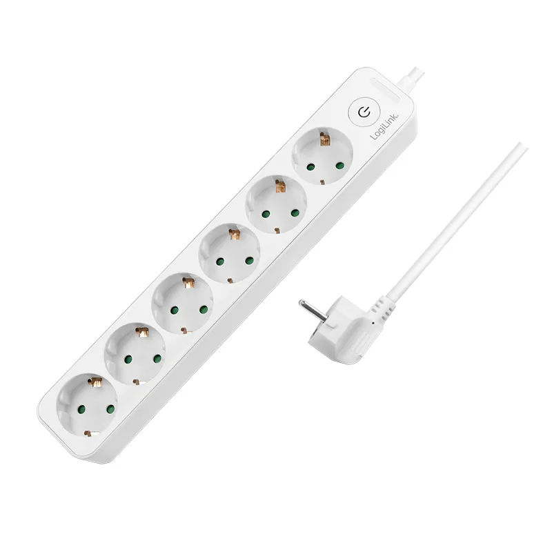 LogiLink LPS247 power extension 1.5 m 6 AC outlet(s) Indoor White