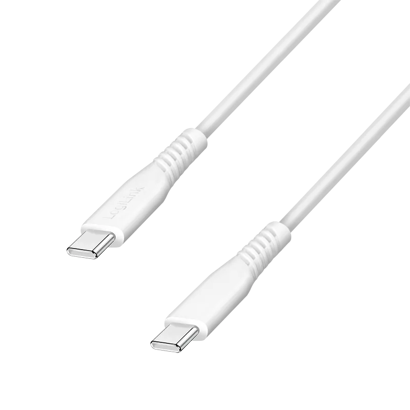 LogiLink USB 2.0 Type-C cable. C/M to C/M. 480 Mbps. 60W. white. 1 m