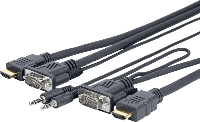 Vivolink PROVGAHDMIFLY5 video cable adapter 4 m VGA (D-Sub) + 3.5mm Bl