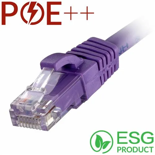 Cablenet 1m Cat6 RJ45 Violet U/UTP LSOH 24AWG Snagless Booted Patch Lead (PK 100)