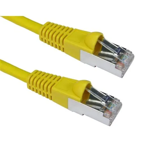 Cables Direct 5m CAT6a M - M networking cable Yellow S/FTP (S-STP)