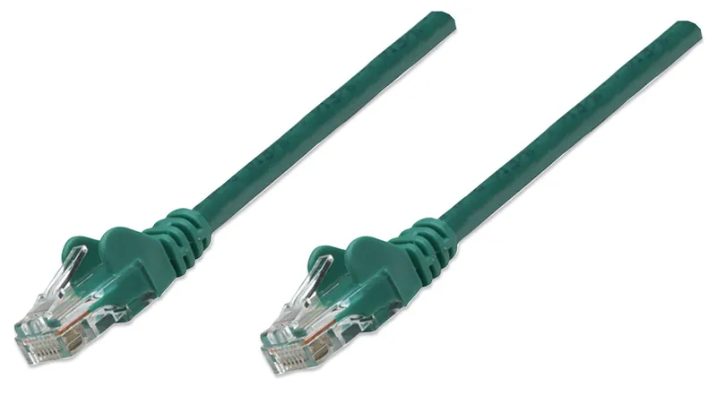 Intellinet Network Patch Cable. Cat6. 1m. Green. CCA. U/UTP. PVC. RJ45