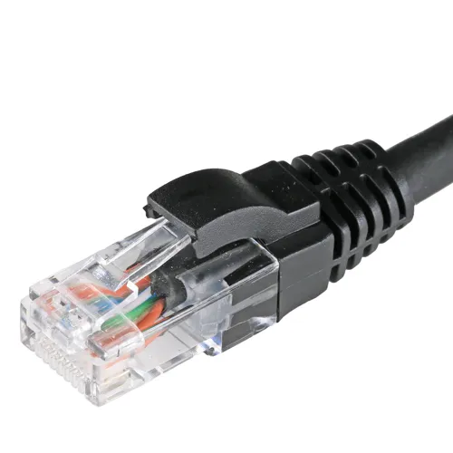 Cablenet 1m Cat5e RJ45 Black U/UTP LSOH 24AWG Snagless Booted Patch Le