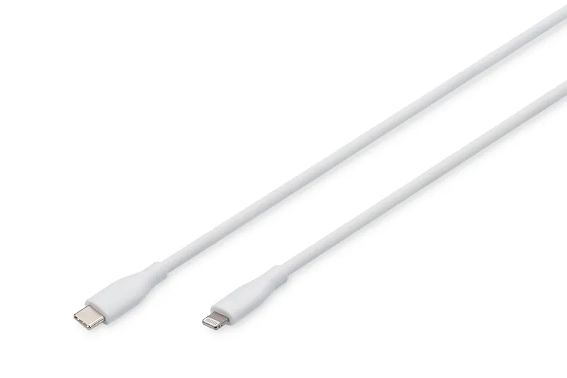Digitus Lightning silicone connection cable. USB-C - Lightning. 2m. wh