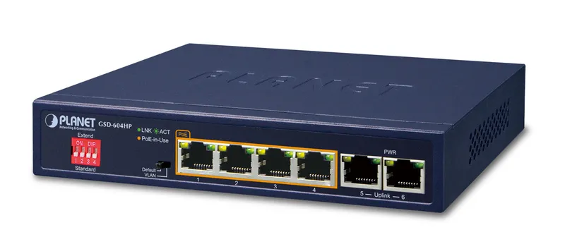 PLANET GSD-604HP network switch Unmanaged Gigabit Ethernet (10/100/100