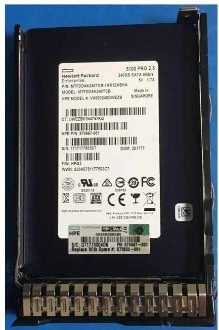 HPE SSD 240G SFF S RI DS SC