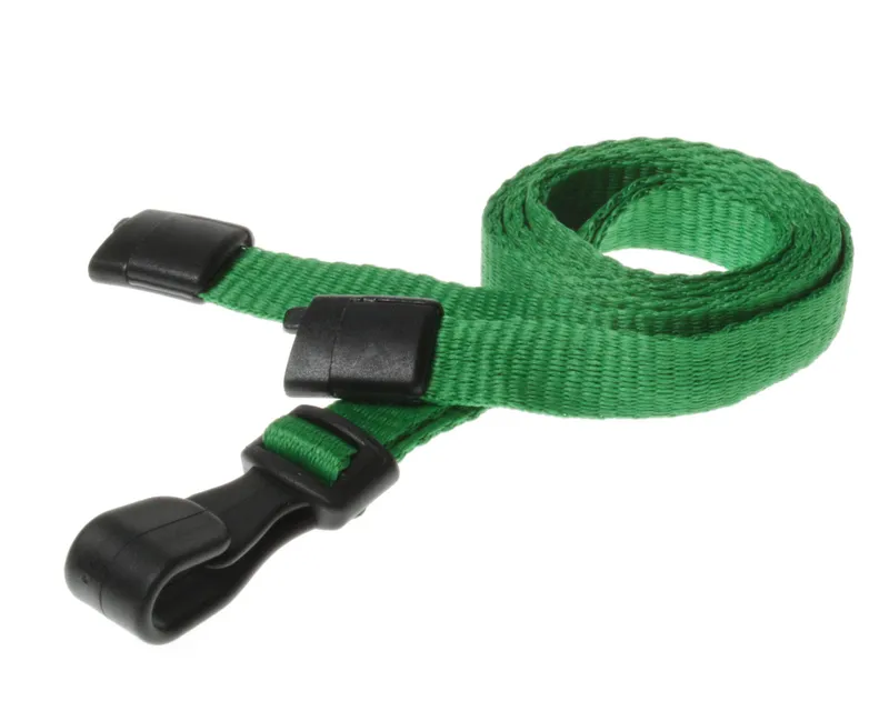 Digital ID 10mm Recycled Plain Light Green Lanyards with Plastic J Cli