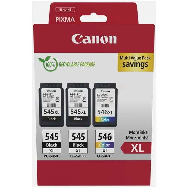 Canon 8286B010/PG-545XL+CL-546XL Printhead cartridge multi pack 2x bla