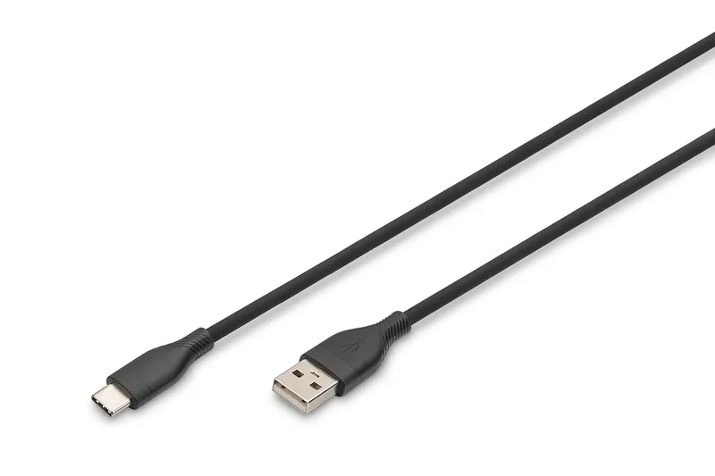 Digitus USB-C silicone connection cable. 2m. black
