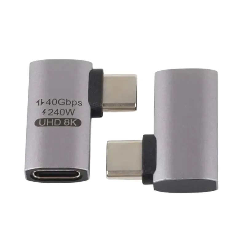 FDL USB4 TYPE C RIGHT ANGLED ADAPTER M/F - HORIZONTAL