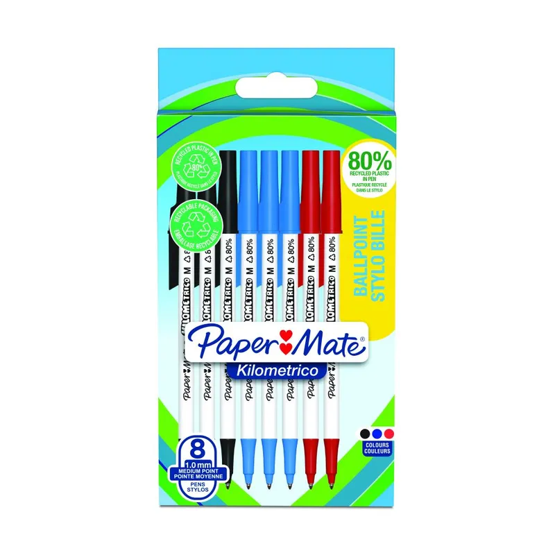 Papermate E KILOMETRICO BALLPT ASST P8