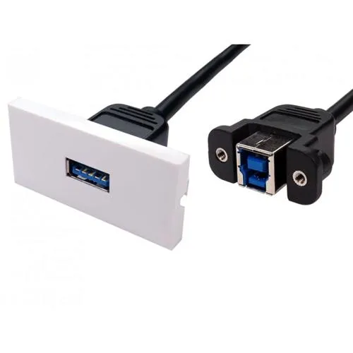 Cables Direct USB3 Euromod USB cable USB 3.2 Gen 1 (3.1 Gen 1) USB A USB B 5 Gbit/s Black