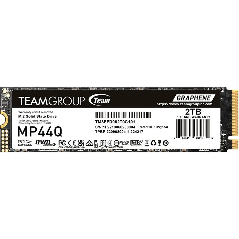Team Group MP44Q 2TB M.2 2280 NVMe PCIe 4.0 Internal SSD