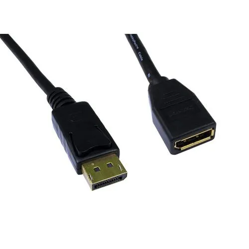 Cables Direct 2m DisplayPort M/F Black