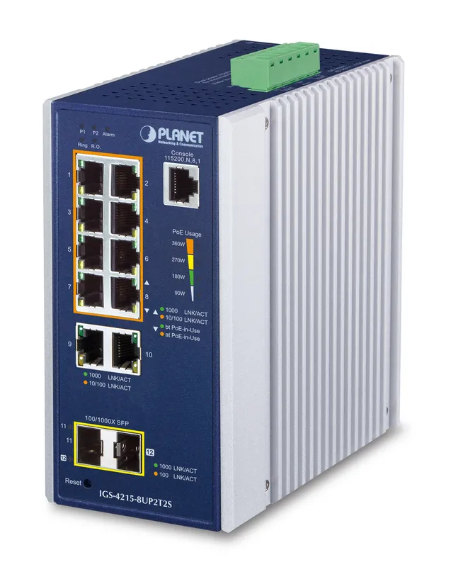 PLANET IGS-4215-8UP2T2S network switch Managed L2/L4 Gigabit Ethernet