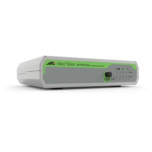 Allied Telesis FS710/5 Unmanaged Fast Ethernet (10/100) Green Grey