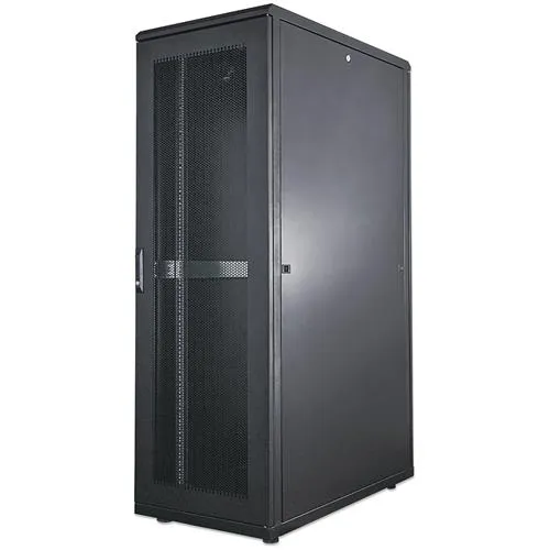 Intellinet 19" Server Cabinet - Free Standing 36U 600x1000mm (width x depth) Black Flatpack Max 1500kg Multi-Point Door Lock One Lock Per Side Panel Usable Depth 123 to 773mm IP20 rated Rack Steel