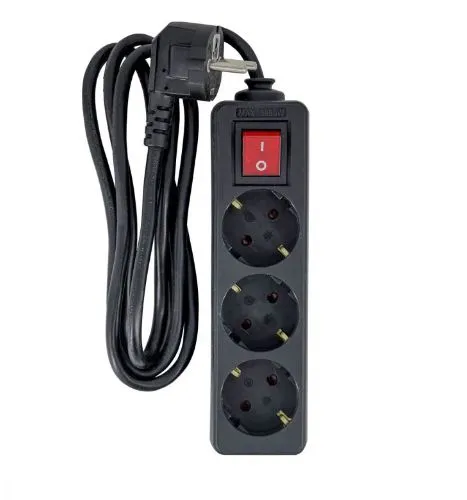 Microconnect MC-GRU0033BS power extension 3 m 3 AC outlet(s) Indoor Bl