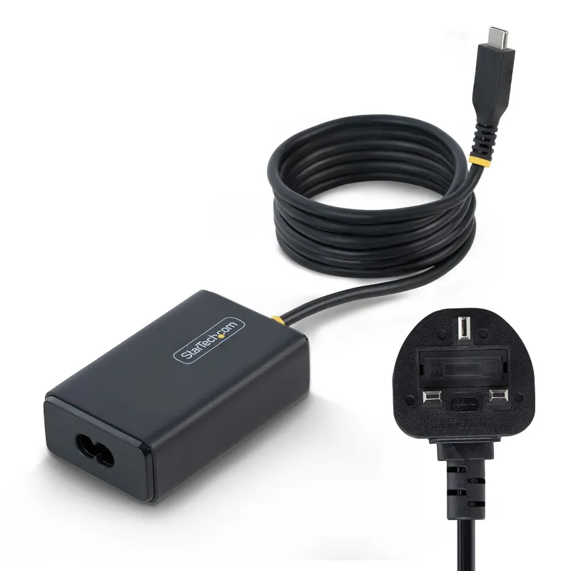 StarTech.com 65W USB-C Laptop Charger. 1.5m Tethered USB-C Cable. Powe