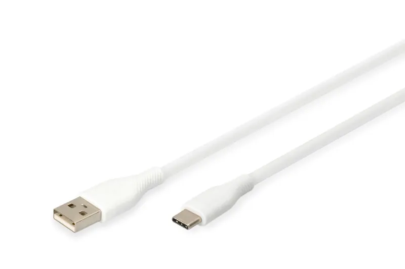 Digitus USB-C silicone connection cable. 1m. white