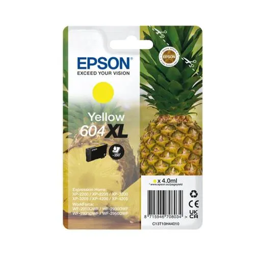 Epson Singlepack Yellow 604XL Ink