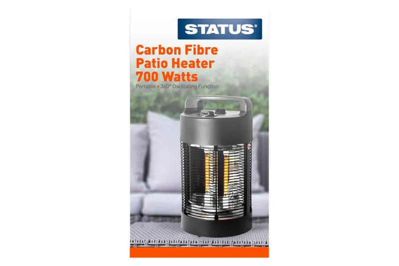 STATUS 700W Carbon Fibre Element Patio Heater