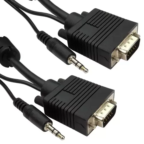 Cables Direct SVGA + 3.5mm 20m VGA (D-Sub) + 3.5mm Black