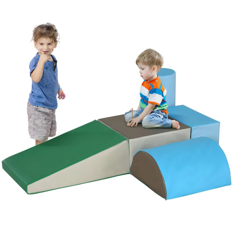 Homcom Soft Foam Toddler Climbing & Crawling Playset - 5 Piece Activity Toy