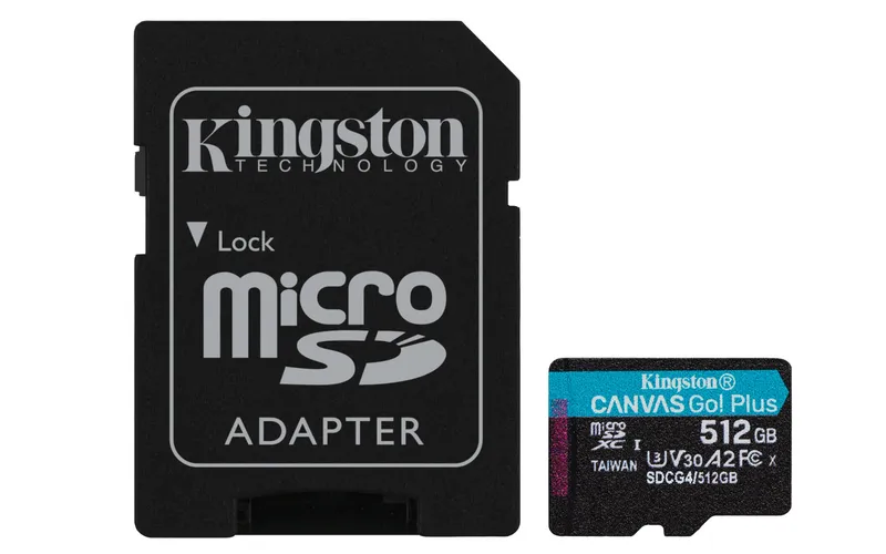 Kingston Technology 512GB microSDXC Canvas Go Plus Gen4 200MB/s A2 U3