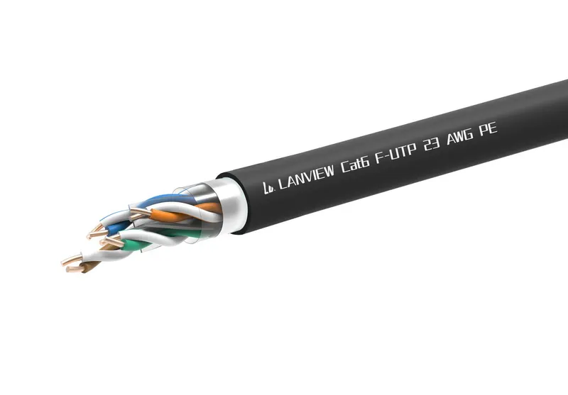 Lanview LVN-CAT6PE-FUTP-305M networking cable Black Cat6 F/UTP (FTP)