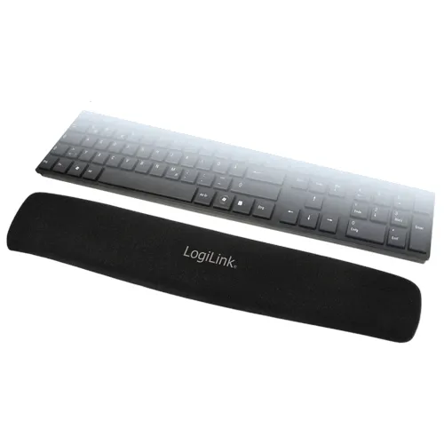 LogiLink ID0044 wrist rest Nylon. Polyurethane. Silicone Black