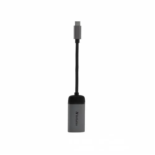 Verbatim 49143 video cable adapter 0.1 m USB Type-C HDMI Black Silver