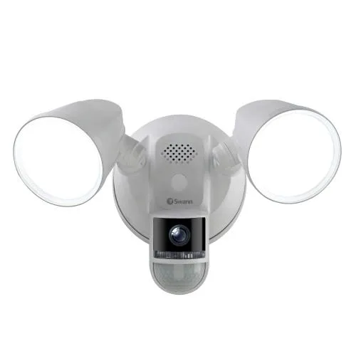 Swann 4K Floodlight Security Camera with 2-Way Talk Siren with Heat & Motion Detection