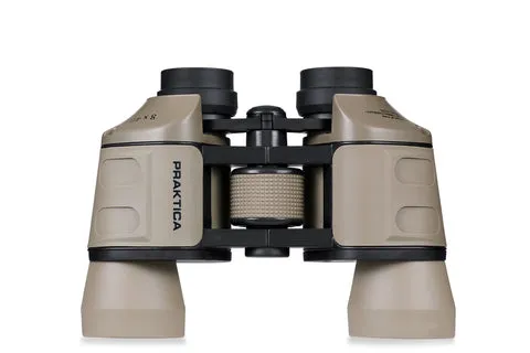 PRAKTICA Falcon 8x40mm Wide Angle Porro Prism Field Binoculars - Sand - Binoculars + Tripod Mount